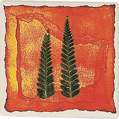 Original Style Original Style Autumn Leaves 4 X 4 Fern Tile  &  Stone