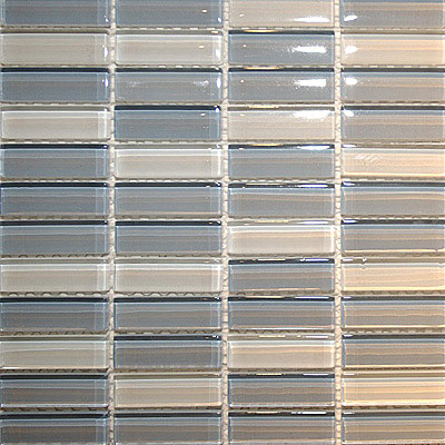 Maestro Mosaics Maestro Mosaics Crystal Glass Blends Mosaic White-blue Gray-light Blue Gray Tile  &  Stone